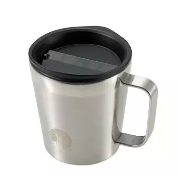 Кружка CAPTAIN STAG для лапши в кружке из двойной нержавеющей стали с вакуумной изоляцией для тепла/холода 450 мл, серебристая UE-3566