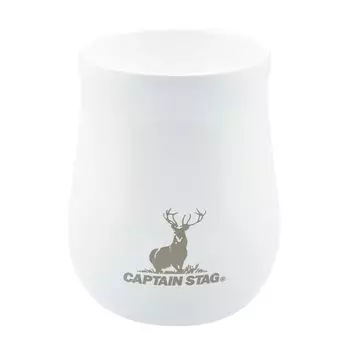 Кружка Captain Stag для улицы, кружка-тамблер, ароматный вакуумный тамблер с двойными стенками 240 мл, термоизоляция, нержавеющая сталь, керамика, керамический белый (КАПИТАН