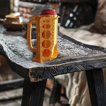 Кружка для банки блока двигателя, напечатанная на 3D-принтере, держатель для банки блока двигателя, пиво для механика двигателя жёлтый