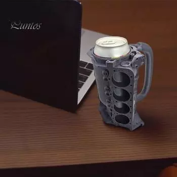 Кружка для блока двигателя для механиков, напечатанная на 3D-принтере, дизайн двигателя, забавная кофейная чашка, подарки для автолюбителей белый