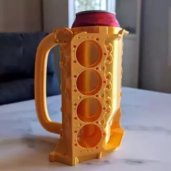 Кружка для блока двигателя для механиков, напечатанная на 3D-принтере, дизайн двигателя, забавная кофейная чашка, подарки для автолюбителей белый