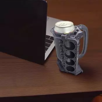 Кружка для блока двигателя Yousheng для механиков, напечатанная на 3D-принтере, дизайн двигателя, забавная кофейная чашка, подарки для автолюбителей красный