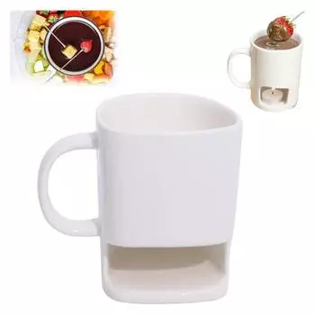 Кружка для фондю из шоколада, чашка для молока и кофе, подогреватель масла, керамическая чашка для фондю, сковорода для плавления шоколада, сыра и карамели A