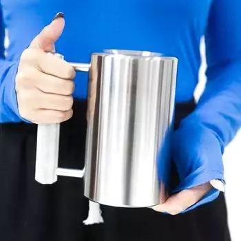 Кружка для гантелей из пищевой нержавеющей стали 304, спортивная кружка для мужчин и женщин, бытовая кружка для фитнеса и поднятия тяжестей, 100 мл 100ML