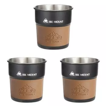 Кружка для кемпинга, 300 мл, штабелируемая чашка для кемпинга, для путешествий в помещении и на открытом воздухе (черный)