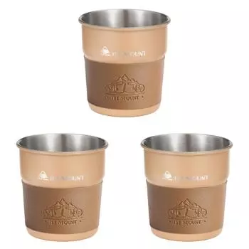 - Кружка для кемпинга емкостью 300 мл, штабелируемая чашка для кемпинга для путешествий в помещении и на открытом воздухе (хаки)