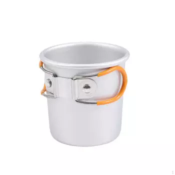 Кружка для кемпинга из алюминиевого сплава с ручкой для использования на открытом воздухе Orange Handle