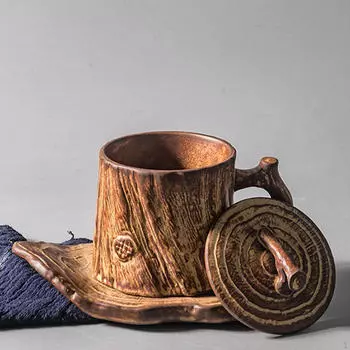 Кружка для кофе 225 мл с рисунком пенька для различных напитков with Lid