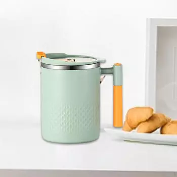 Кружка для кофе, автомобильный стакан, чашка для чая, многоразовая, 13,5 унций, термос с ручкой для домашнего офиса, бара зелёный