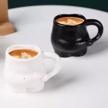 Кружка для кофе Fat Belly объемом 320 мл, симпатичная керамическая кружка, забавные чашки для завтрака и чая ручной работы