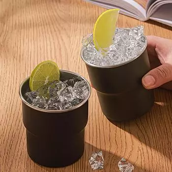 Кружка для кофе из нержавеющей стали 304 с однослойным гофрированием, портативная, для пивной кружки, компактная, матовая, для воды, кухонная посуда 300ml