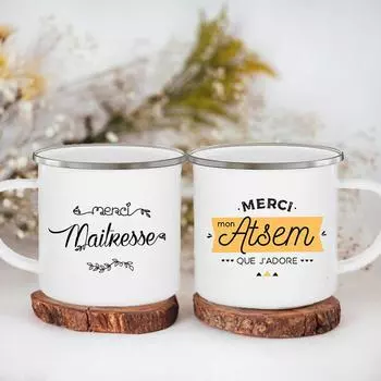 Кружка для кофе Merci Matresse/Atsem Print Напитки Вода Молоко Кружка Креативные эмалированные кружки Школа Дом Ручка Посуда для питья Подарки учителю 360ml