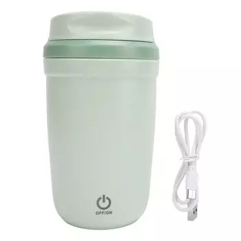 Кружка для кофе с самоперемешиванием 350 мл из нержавеющей стали, перезаряжаемая от USB, водонепроницаемая IP6, автоматическое магнитное самоперемешивание L(for 6.5-9kg) зелёный