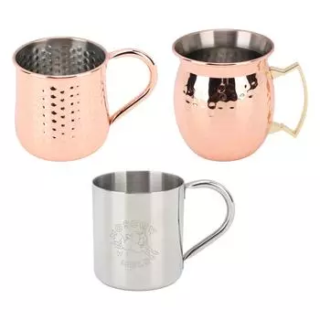 Кружка для коктейля из нержавеющей стали 304 с защитой от ржавчины, кованая пивная кружка для домашнего развлечения Style 1 500ml