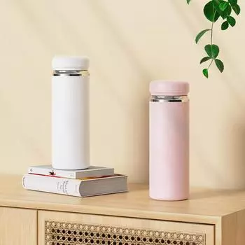 Кружка для мужчин и женщин портативная из нержавеющей стали 316 с вкладышем для разделения чая для бизнеса 401-500ml белый