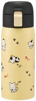 Кружка для питья из нержавеющей стали Skater Vacuum Double Structure Direct, открывающаяся одним нажатием, 350 мл, Tama Friends, 350 мл, вакуумная, двойная структура, прямая