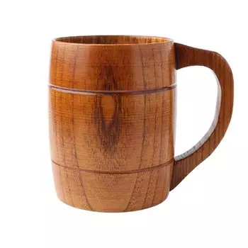 Кружка для пива My Ale Mug, лакированная, деревянная, x J-kitchens 8.3 10.5 см коричневый