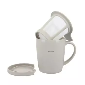 Кружка для приготовления кофе HARIO Tea Hand Drip Beginner Gift Set Coffee Tea Paperless Thermo Mug Cold Mug Mug Day Gift Birthday Celebration Greyge Tea