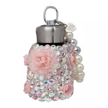 Кружка для путешествий объемом 300 мл с веревочной изоляцией для бутылки с водой для использования на открытом воздухе и в офисе розовый