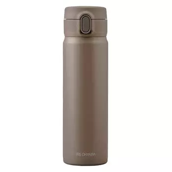 Кружка для воды из нержавеющей стали IRIS OHYAMA, легко моющаяся, вакуумная, для 6 бутылок мокко, 500 мл, бутылка, одно касание, разблокировка одной рукой, горловина,