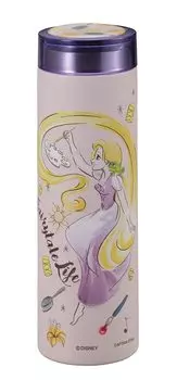 Кружка для воды Pearl Metal Disney Smart Personal Vacuum Double Heat Cold Rapunzel на бутылке, Бутылка, Бутылка, 300 мл, Легкая, Структура, Удержание,