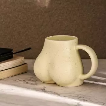 Кружка Fun Ass Cup с кунжутной глазурью, керамическая кружка, креативная индивидуальная чашка для воды, 300 мл, кофейная чашка, бытовая посуда для питья