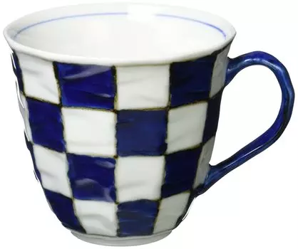 Кружка Hamato Arita Ware Soutagama Ichimatsu с фаской, синяя 301926 синий
