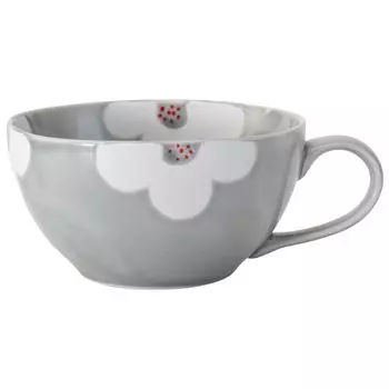 Кружка Хасамияки большой емкости примерно 400 мл Botanica серая можно использовать в микроволновой печи можно мыть в посудомоечной машине 25376 серый