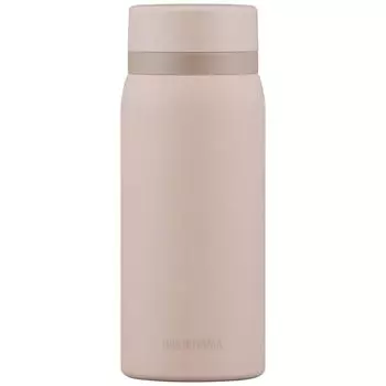 Кружка Iris Ohyama Water Screw Mug Vacuum Сохраняет ее в течение 6 Сохраняет горячую поверх холодной Сохраняет под большим горлом для питья Имеет отличительный Сохраняет вкусный Два бежевый