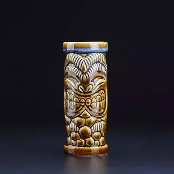 Кружка Island Soldier Tiki, 390 мл, Гавайская тропическая керамика, стакан для вина, специальный бокал для коктейлей, пивные кружки, банка для смузи, напитков Tiki Mug 390ml