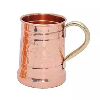Кружка из чистой меди с уникальным дизайном молотка и латунной ручкой, 600 мл