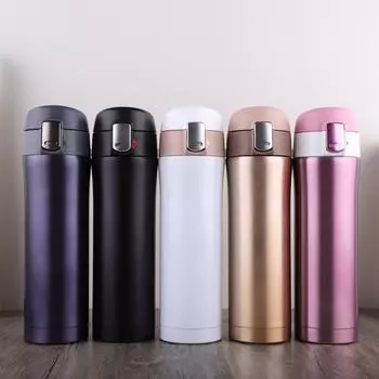 Кружка из нержавеющей стали 304, чашка для воды с замком, кружка с фотографией 500ml белый