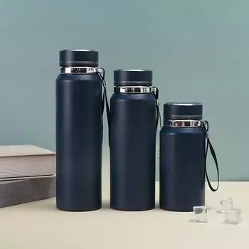 Кружка из нержавеющей стали 304, простая офисная деловая чашка для подарков, уличный портативный слинг, солнцезащитный горшок 600ml красный