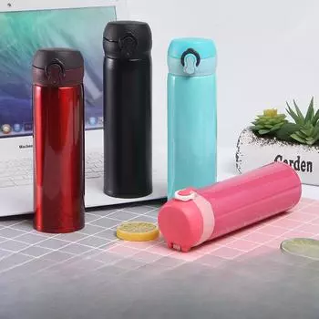 Кружка из нержавеющей стали 304, простая студенческая прямая чашка, вакуумная автомобильная подарочная чашка 500ml чёрный