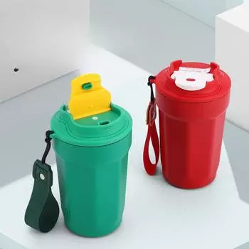 Кружка из нержавеющей стали 316, двойная вакуумная чашка для кофе с колой, портативный автомобиль с рекламной чашкой. 450ML чёрный