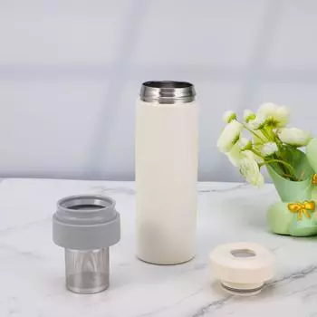 Кружка из нержавеющей стали 316, милая пара, портативные чашки для питья, простые домашние чашки для чая. 450ml белый