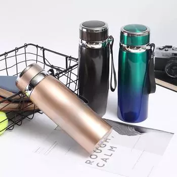 Кружка из нержавеющей стали 316, портативный автомобильный чайник, открытый большой емкости, горшок с вакуумной изоляцией 600ml