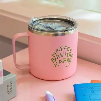 Кружка из нержавеющей стали Гарри Поттер «С днем рождения», 420 мл