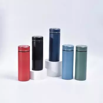 Кружка из нержавеющей стали. Простая однотонная портативная чашка с офисной чашкой, предотвращающей утечку чая. 500ml