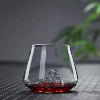 Кружка из термостойкого прозрачного стекла – для виски, пива, кофе и коктейлей Snow Mountain A