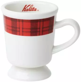 Кружка Kalita Check Retro L 250 мл керамическая кружка красная клетка ретро кофейня #73070 красный