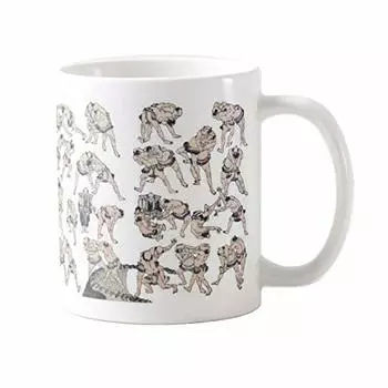 Кружка Katsushika Photo Кружка Хокусая Хокусай Манга, Сумо (Серия Укиё-э)