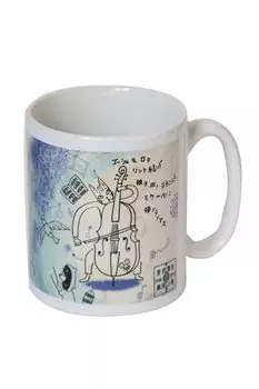 Кружка Kenji Miyazawa Cello Player Gauche 300 мл, безопасна для микроволновой печи, дизайн от Shinzi Katoh