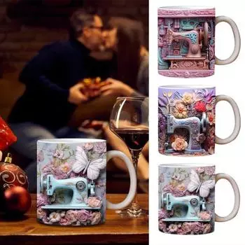 Кружка креативного космического дизайна с универсальной ручкой, кружка, пригодная для использования в микроволновой печи, подарочные принадлежности A