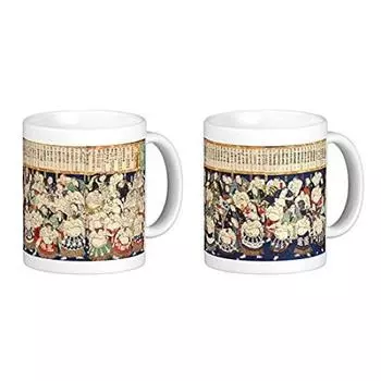 Кружка Кунитэру второго поколения Япония Сумо Юрёку Сэкитори Фото кружка 2 Сумо Юрёку Сэкитори 1+2 «Великий Кагами» Утагавы (Серия Укиё-э) (набор