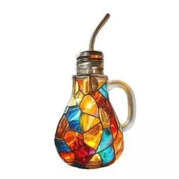 Кружка-лампочка 350 мл Расписанная кружка-лампочка Уникальный 3D-дизайн