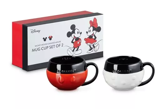Кружка Le Creuset Disney Mickey Minnie 380 мл японская и (2 куска) [Авторизованный продукт]