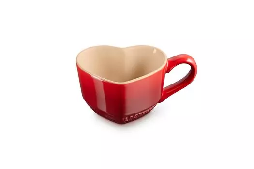 Кружка Le Creuset Heart Mug S Cherry Red, термостойкая, устойчивая к холоду, пригодная для использования в микроволновой печи, японская [Авторизованный продукт]