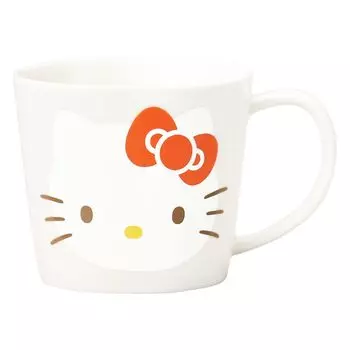 Кружка-лицо Kaneshotouki Sanrio Kitty M 280 мл Белая Sisters Сделано в Японии 511101 Hello Kitty Прибл. белый