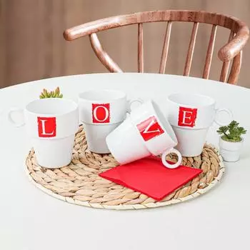 Кружка Love 10 см 4 шт.